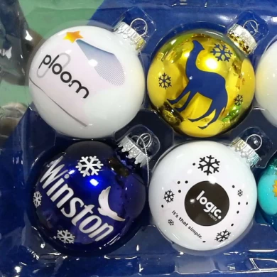 Senmasine christmas ornaments with logo Photo Personalized Customizable shatterproof hanging plastic baubles ball gift