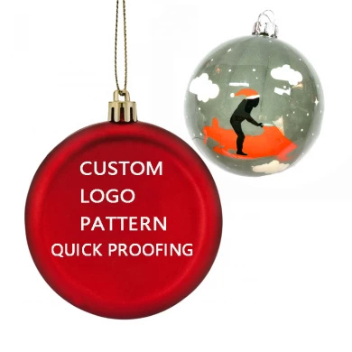Palla di Natale Senmasine con logo Foto Testo Desideri modello Personalizzazione personalizzata ornamenti pendenti personalizzati regali