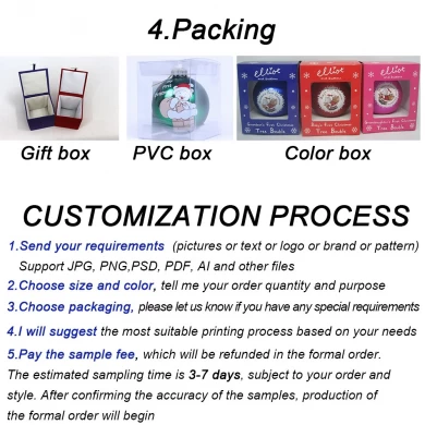 Palla di Natale Senmasine con logo Foto Testo Desideri modello Personalizzazione personalizzata ornamenti pendenti personalizzati regali