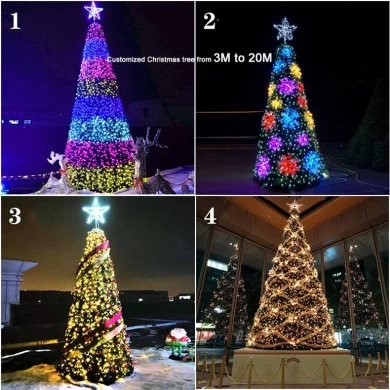 Aangepaste kerstbomen Grote buitenvakantie Festival Decoratie Big Xmas Tree