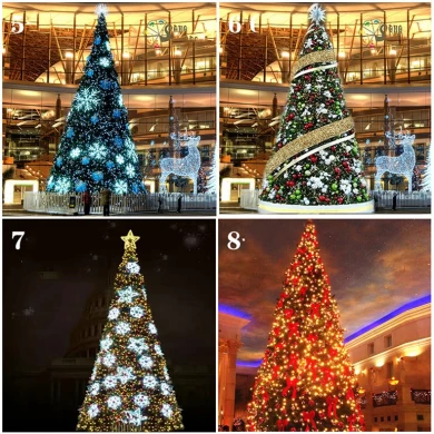 Aangepaste kerstbomen Grote buitenvakantie Festival Decoratie Big Xmas Tree