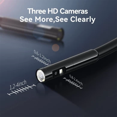 Nuevo modelo portátil de boroscopio de tubo de lente única, cámara endoscópica de inspección Industrial de vídeo portátil Lcd Hd de 5 pulgadas
