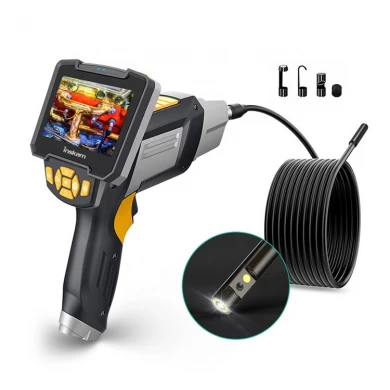 HD Dual Lens Endoscope Camera with IPS Display for Pipe Sewer Inspection