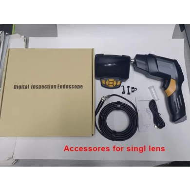 HD Dual Lens Endoscope Camera with IPS Display for Pipe Sewer Inspection