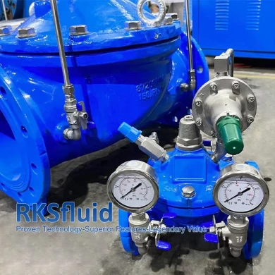Venda direta da fábrica OEM Válvula redutora de pressão hidráulica de água DI Válvula reguladora de pressão DN200 PN16 Fabricantes chineses