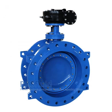 Manufacturer DIN3302 Epoxy Coated Ductile Iron Wafer Double Eccentric Flange Butterfly Valve DN600