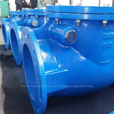 Fabricante chinês de ferro dúctil DN150 Válvula de retenção giratória com contrapeso e hidratação