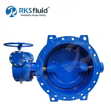 BS EN Ductile Iron Double Eccentric flange Butterfly Valve DN600 PN16 with IP67 Gearbox