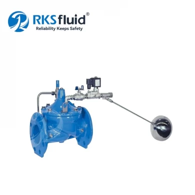 Vanne de contrôle hydraulique de l'altitude du niveau d'eau K10A, réducteur de pression en fonte ductile