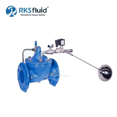 Válvula de control de solenoide y flotador de hierro dúctil DN100 de alta calidad personalizada para plantas de abastecimiento de agua