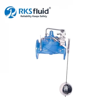 Válvulas de controle flutuantes de flange de ferro dúctil personalizadas 100X PN16 para água