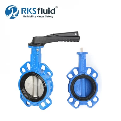 DN100 PN16 Wafer Lug Resilient Seat Butterfly Valve