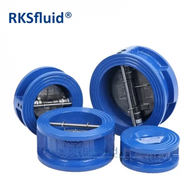 Factory Sales DIN ANSI Wafer Ductile Iron Dual Plate Check Valve DN250 PN16 for Pipeline