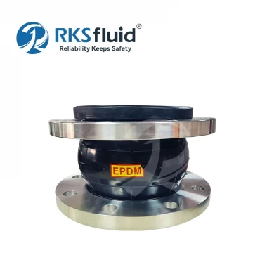 Acid Alkali Resistance Galvanized Carbon Steel JIS 10K Flange Type Flexible Bellows EPDM Soft Rubber Expansion Joint