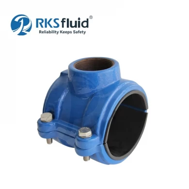 Chinese Valve Manufacturer Price Ductile Iron Tapping Saddles PN16 Customizable for PVC and PE Pipes