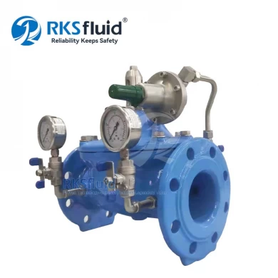 Water Valve Chinese Manufacturer 200x prv valve 3 inch Ductile Iron Pressure Reducing Valve with Pressure Gauge