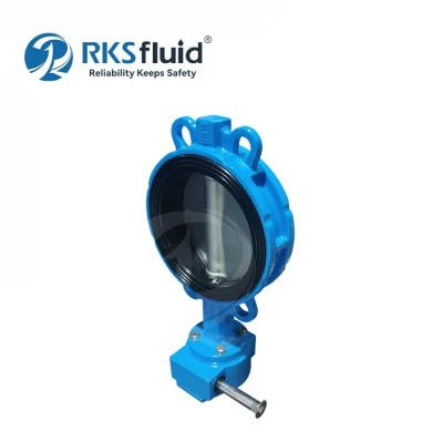 Factory Direct 50mm Resilient Seat Ductile Iron Center Line Wafer Butterfly Valve PN16 150lbs