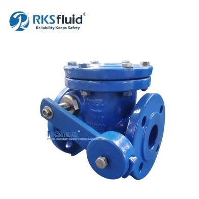 DIN3202 F6 double flange DN80 wafer swing check valve DN500 PN10 for water with lever and counter weight
