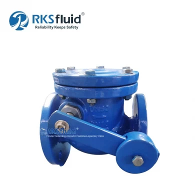 DIN3202 F6 double flange DN80 wafer swing check valve DN500 PN10 for water with lever and counter weight