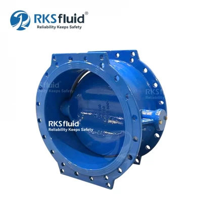 rksfluidメーカーダブルエキセントリックフランジバタフライバルブPN40水処理用