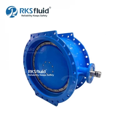 rksfluidメーカーダブルエキセントリックフランジバタフライバルブPN40水処理用