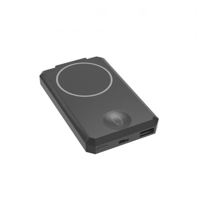 Power bank per caricabatterie wireless magnetico ultrasottile da 5000 mAh con display di alimentazione a LED per la ricarica wireless di iPhone e Apple Watch doppi (MH-P12)