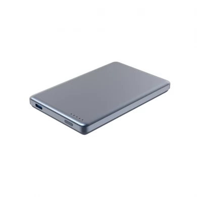 Design ultrasottile con base in materiale in lega di alluminio Power Bank wireless veloce magnetico 5000 mAh per tutti Si collega automaticamente agli iPhone (MH-P22)