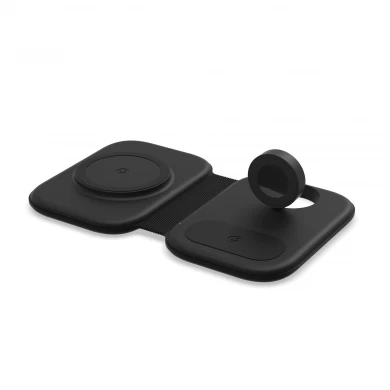 Tappetino caricabatterie wireless veloce magnetico pieghevole 3 in 1 con ricarica wireless MagSafe da 15 W per iPhone Apple Watch AirPods (MH-Q480)