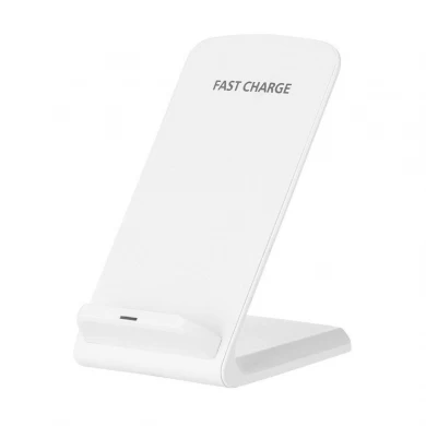 Supporto per caricabatterie wireless veloce da tavolo a 2 bobine dal design classico per tutti i telefoni cellulari compatibili con Qi, ricarica verticale orizzontale (MH-D12)
