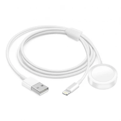 新款二合一便携式磁性无线手表充电带额外 USB 输出有线充电线适用于所有 iPhone 和 Apple Watch (MH-D31A)