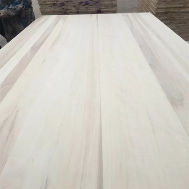 Fabricante de paneles de madera de álamo de tablero de madera maciza de color natural