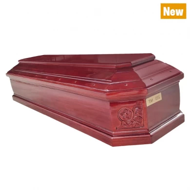 Caixão de madeira funeral estilo europeu na China com bons preços fornecedor