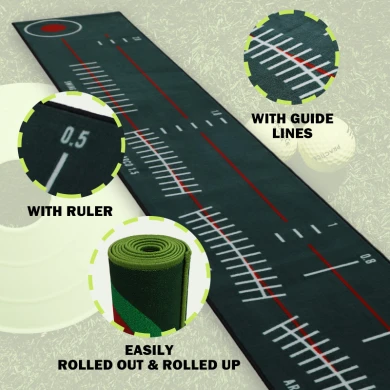 Premium Commercial Putting Green Mat with Rubber Base for Outdoor Golf Practice Hitting - COPY - cpdua7