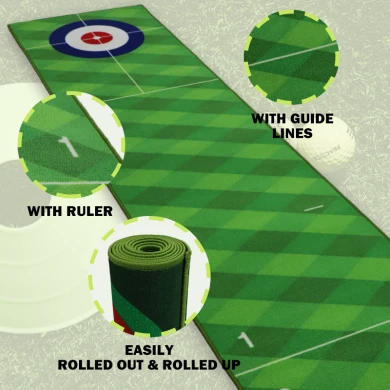 Premium Commercial Putting Green Mat with Rubber Base for Outdoor Golf Practice Hitting - COPY - wo49vs