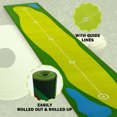 Premium Commercial Putting Green Mat with Rubber Base for Outdoor Golf Practice Hitting - COPY - n9okbc