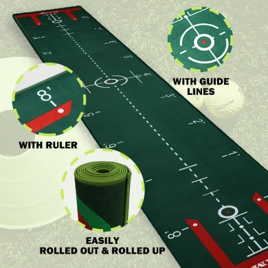 Premium Commercial Putting Green Mat with Rubber Base for Outdoor Golf Practice Hitting - COPY - p3coar