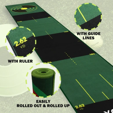 Premium Commercial Putting Green Mat with Rubber Base for Outdoor Golf Practice Hitting - COPY - d6r7ml