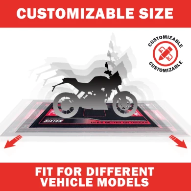 Custom Anti-Slip Motorcycle Floor Mat with Logo Tufted Braided Square Pattern PVC Rubber Bottom for Home Office Outdoor Parking - COPY - jp0lht