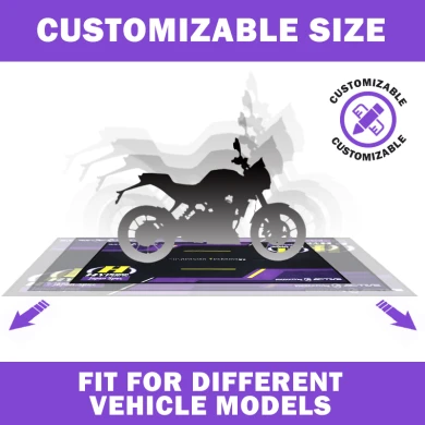 Custom Anti-Slip Motorcycle Floor Mat with Logo Tufted Braided Square Pattern PVC Rubber Bottom for Home Office Outdoor Parking - COPY - e5aca9