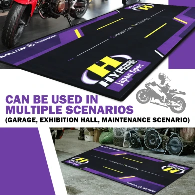 Custom Anti-Slip Motorcycle Floor Mat with Logo Tufted Braided Square Pattern PVC Rubber Bottom for Home Office Outdoor Parking - COPY - e5aca9