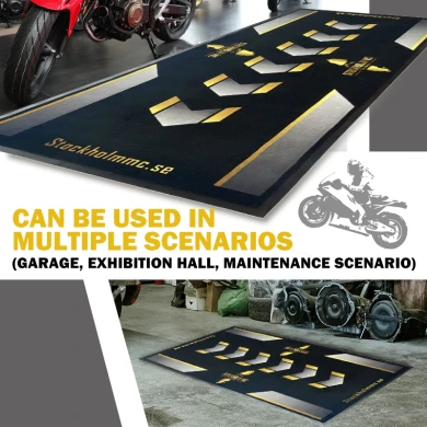 Custom Anti-Slip Motorcycle Floor Mat with Tufted Braided Square Pattern Logo Imprinted PVC Rubber Bottom for Outdoor Office Use - COPY - vq2uoq