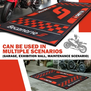 Custom Nylon Pit Mat for Motorcycle Garage Modern Washable Cut Pile Rug Easy Clean for Off-Road Adventures Novelty Design - COPY - qi6mn2