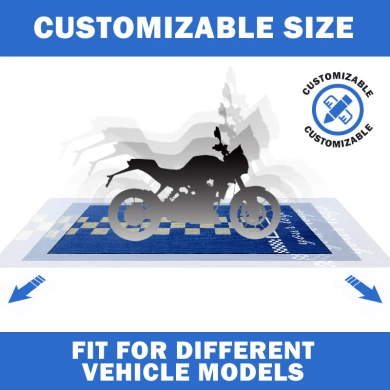 Custom Nylon Pit Mat for Motorcycle Garage Modern Washable Cut Pile Rug Easy Clean for Off-Road Adventures Novelty Design - COPY - 8866rf