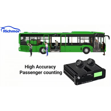 Richmor smart passenger flow account solution support 4g wifi have  G-sensor ADAS  DMS BSD HOD is optional for bus china AI passenger flow account solution company