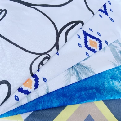 Cheap Quick Dry Custom Printed Microfiber Suede Beach Towel Poncho Changing Robe - COPY - al2v1j