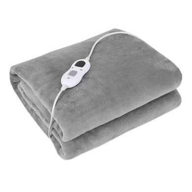 Polar Fleece Heating Blanket Electric Flannel Quilt 3 Heat Settings Fast Heated Blanket