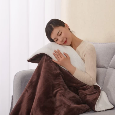 Polar Fleece Heating Blanket Electric Flannel Quilt 3 Heat Settings Fast Heated Blanket