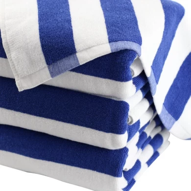 100% Cotton Cabana Striped Jacquard Beach Towel Bath Towel