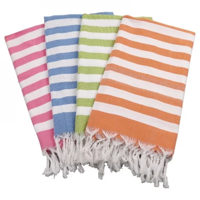 Cheap Cotton Turkish Towel Beach Towel With Tassel