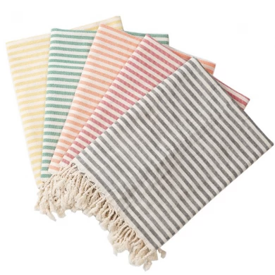 Cotton Turkish Striped Pool Towel Beach Towel With Tassel - COPY - t0glr3